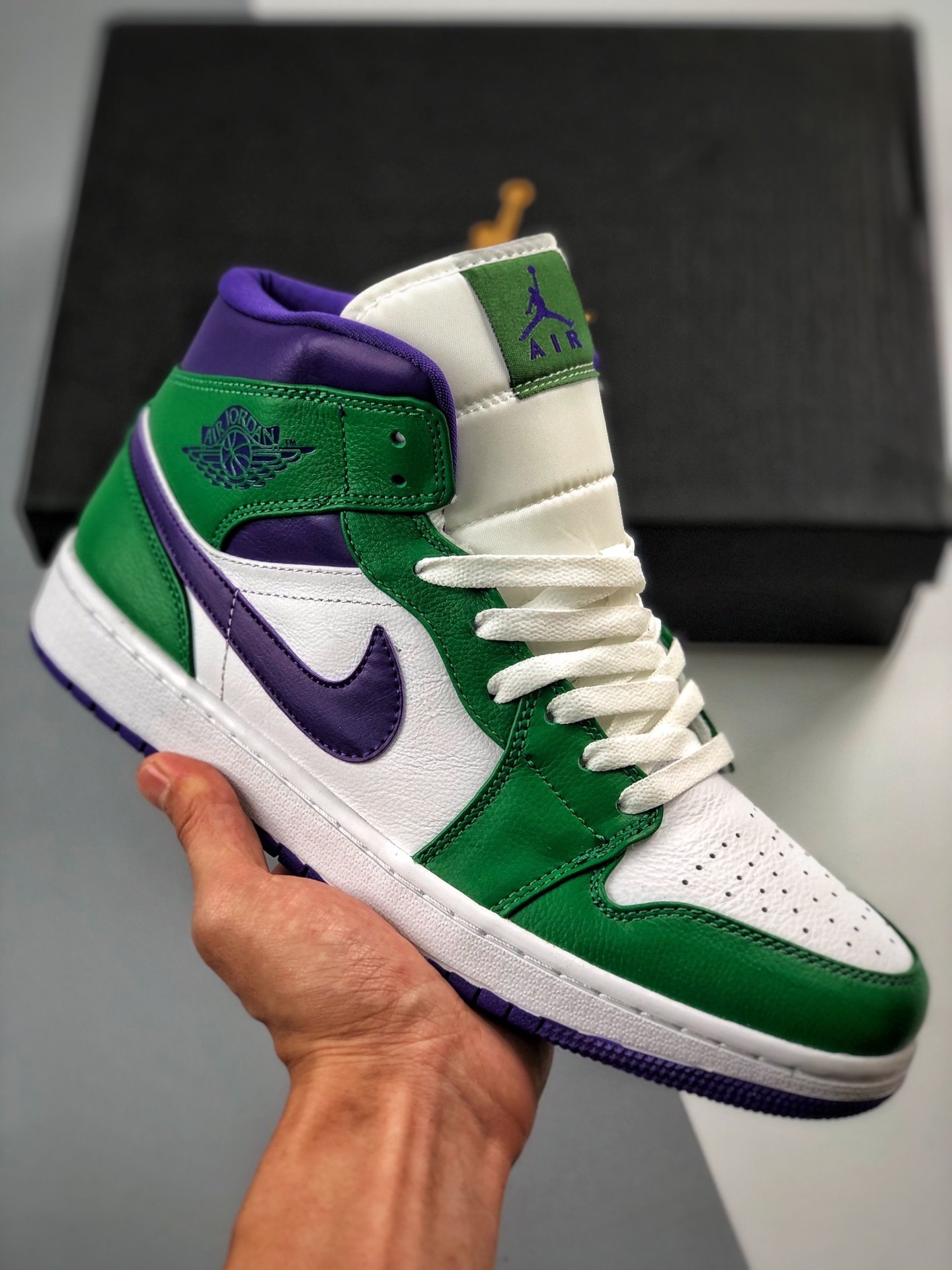 Apoyo contra reembolso Air Jordan 1 Retro 'Game Royal' Hulk, número de producto: 554724 300, nuevo desarrollo, comparac…