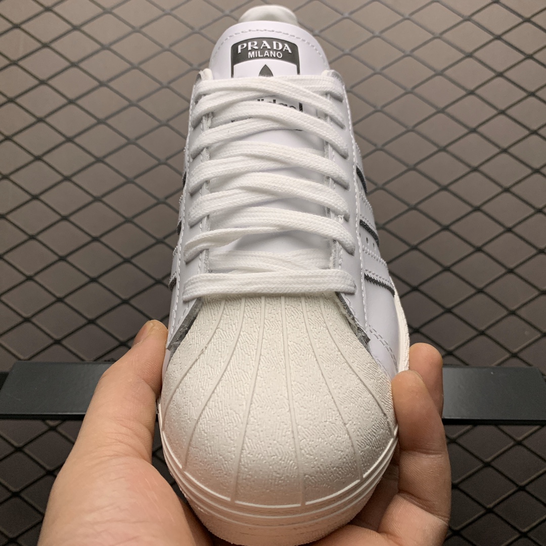 230  Prada x Adidas 阿迪达斯 Superstar 普拉达联乘限量联名贝壳头休闲运动板鞋