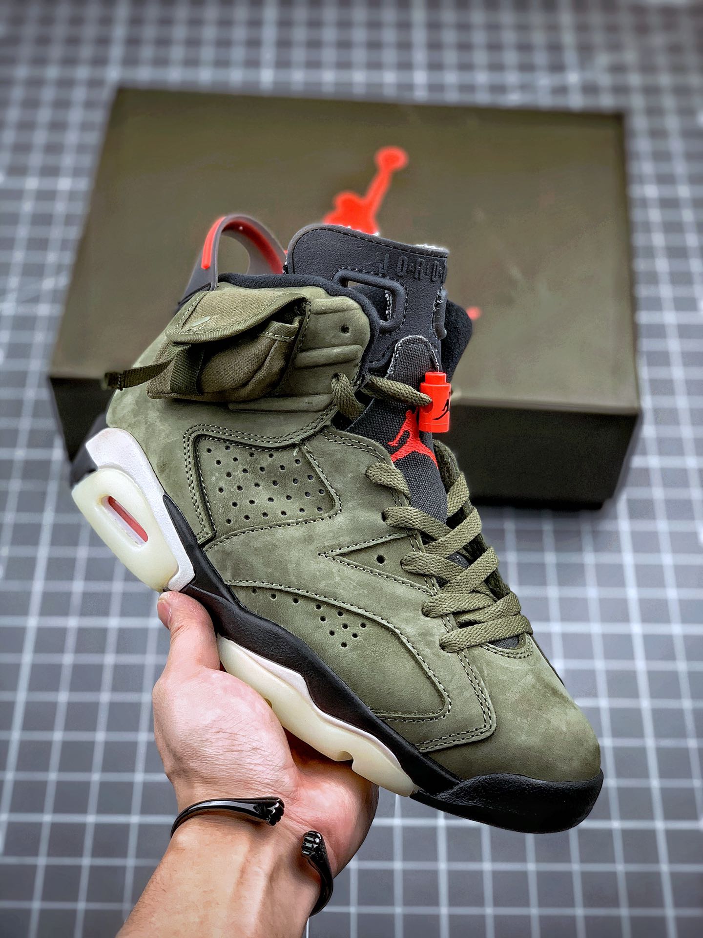 280   Travis Scott x Air Jordan 6 “Medium Olive”TS联名口袋军绿鬼脸
