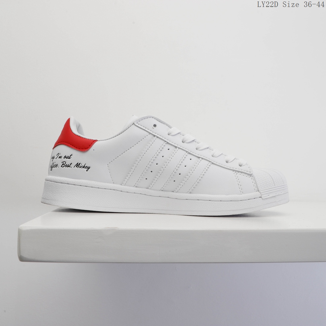 95 头层  Adidas/三叶草Superstar 新款涂鸦米奇迪斯尼联名米老鼠贝壳头板鞋