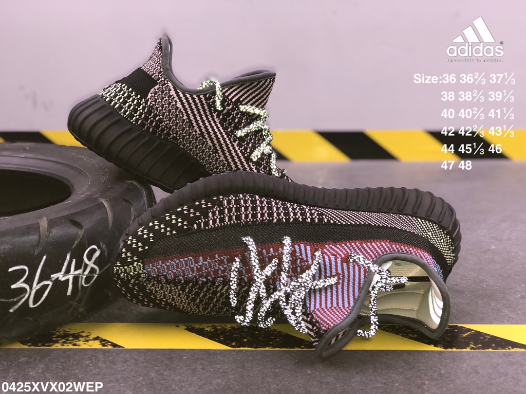 240   阿迪达斯 真标真爆 椰子350V2 YEEZY BOOST 350 3M反光 透明蕾丝LOGO 巴斯夫爆米花减震中底  运动休闲鞋