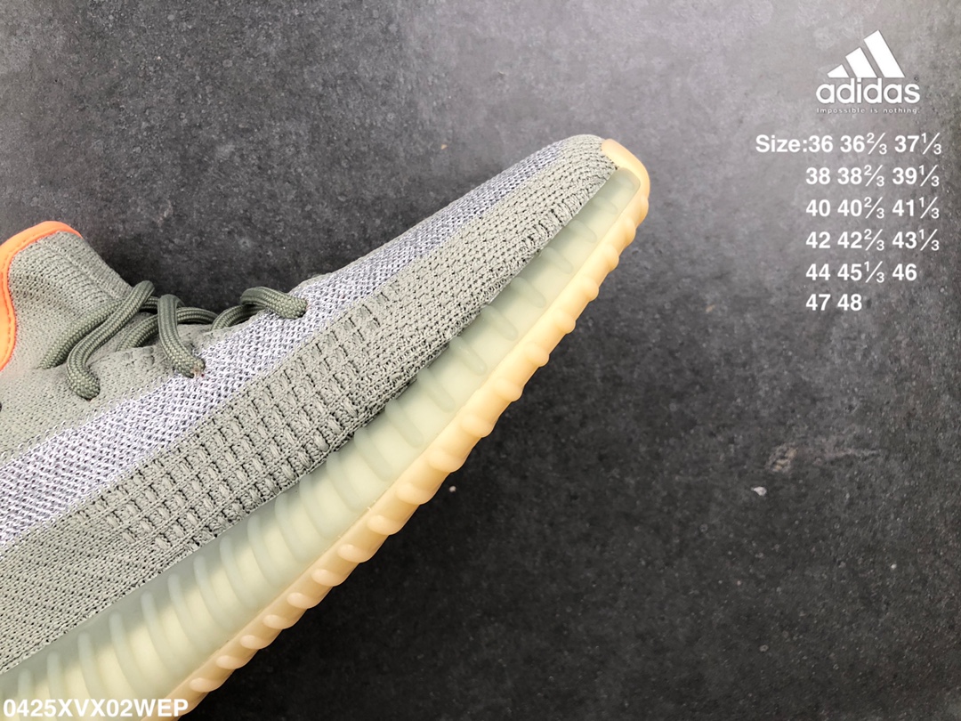 240   阿迪达斯 真标真爆 椰子350V2 YEEZY BOOST 350 3M反光 透明蕾丝LOGO  巴斯夫爆米花减震中底  运动休闲鞋