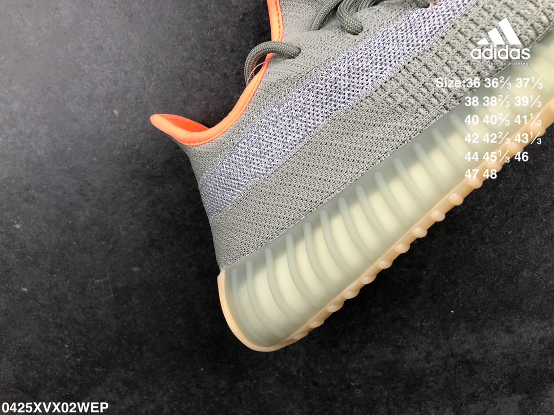240   阿迪达斯 真标真爆 椰子350V2 YEEZY BOOST 350 3M反光 透明蕾丝LOGO  巴斯夫爆米花减震中底  运动休闲鞋