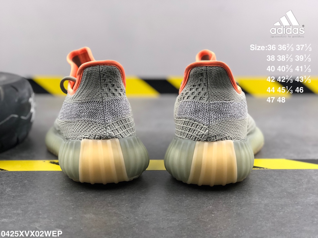 240   阿迪达斯 真标真爆 椰子350V2 YEEZY BOOST 350 3M反光 透明蕾丝LOGO  巴斯夫爆米花减震中底  运动休闲鞋