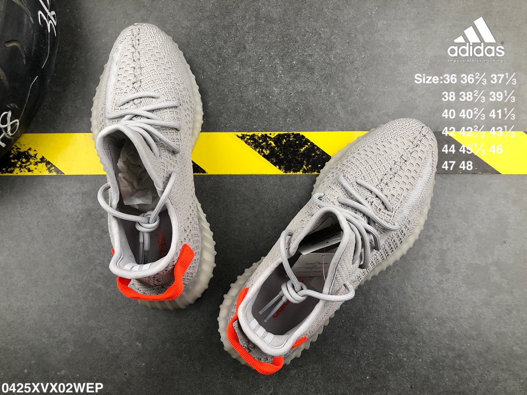 240   阿迪达斯 真标真爆 椰子350V2 YEEZY BOOST 350 3M反光 透明蕾丝LOGO  巴斯夫爆米花减震中底  运动休闲鞋