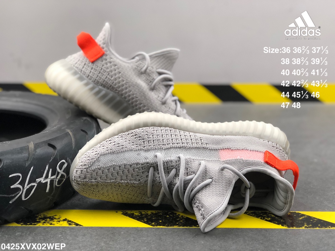 240   阿迪达斯 真标真爆 椰子350V2 YEEZY BOOST 350 3M反光 透明蕾丝LOGO  巴斯夫爆米花减震中底  运动休闲鞋