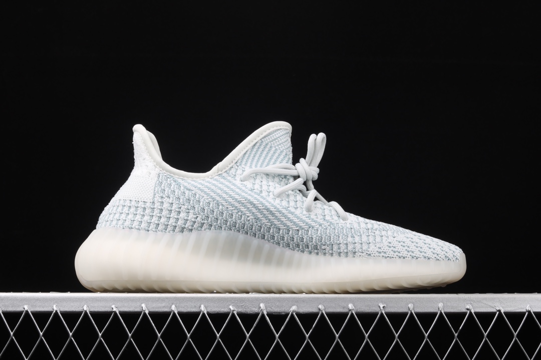 特价外贸版本AdidasYeezy350BoostV2FW3043阿迪达斯椰子350二代全新镂空蚕丝冰蓝