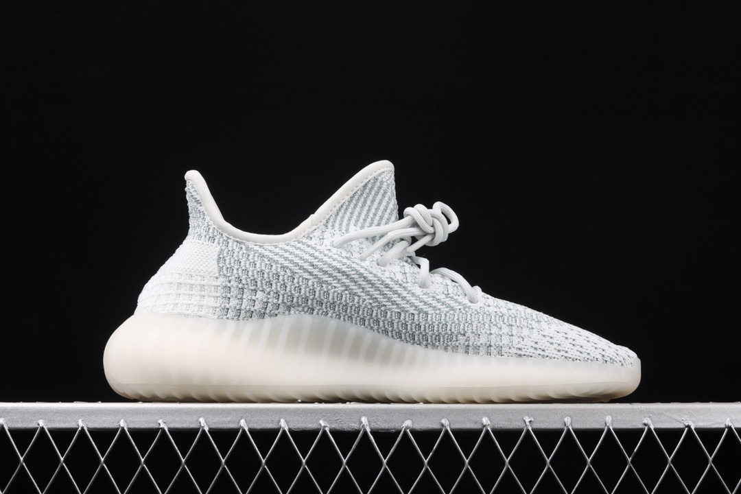 特价外贸版本AdidasYeezy350BoostV2FW5317阿迪达斯椰子350二代全新镂空蚕丝冰蓝