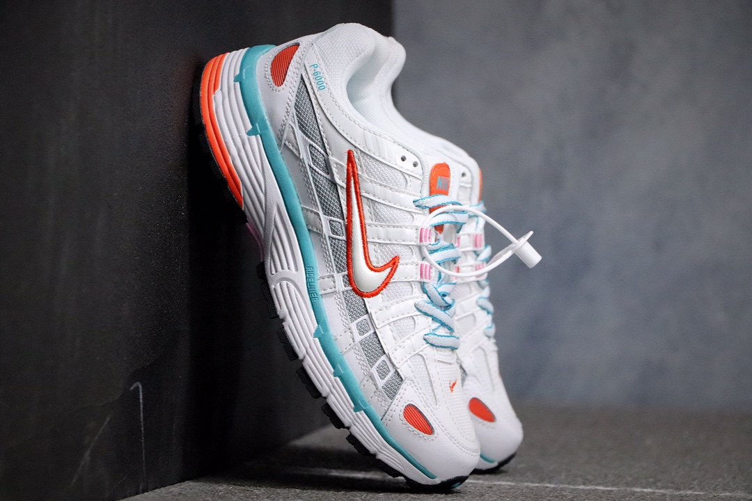 240 新品首发 耐克 Nike P-6000 橙白 复古科技个性运动老爹鞋BV1021-105