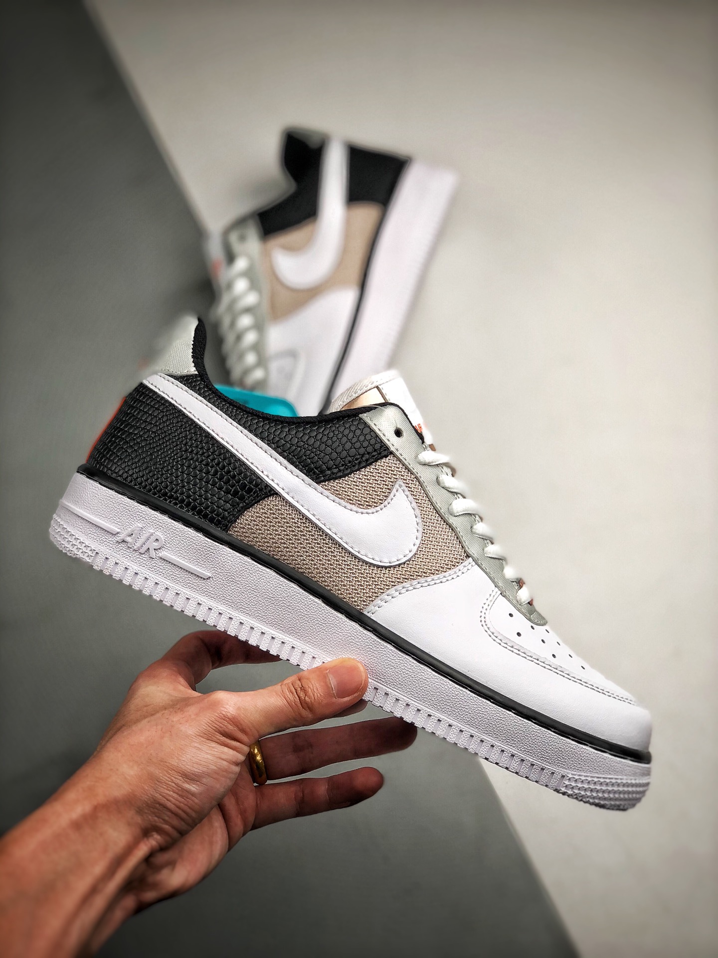 210 Air Force 1 '07 ”Vast Grey/Sail-Black” “拼色白金银黑灰橙网”CT3434-001 空军一号经低典帮百搭休闲动运板鞋