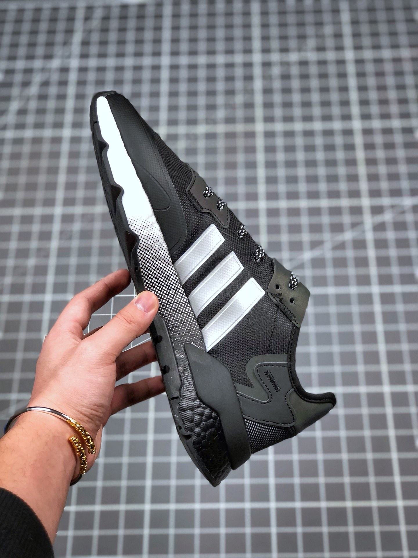 190 公司级 巴斯夫真爆 Adidas Nite Jogger 2019 Boost 三叶草串标 联名夜行者 EF5421