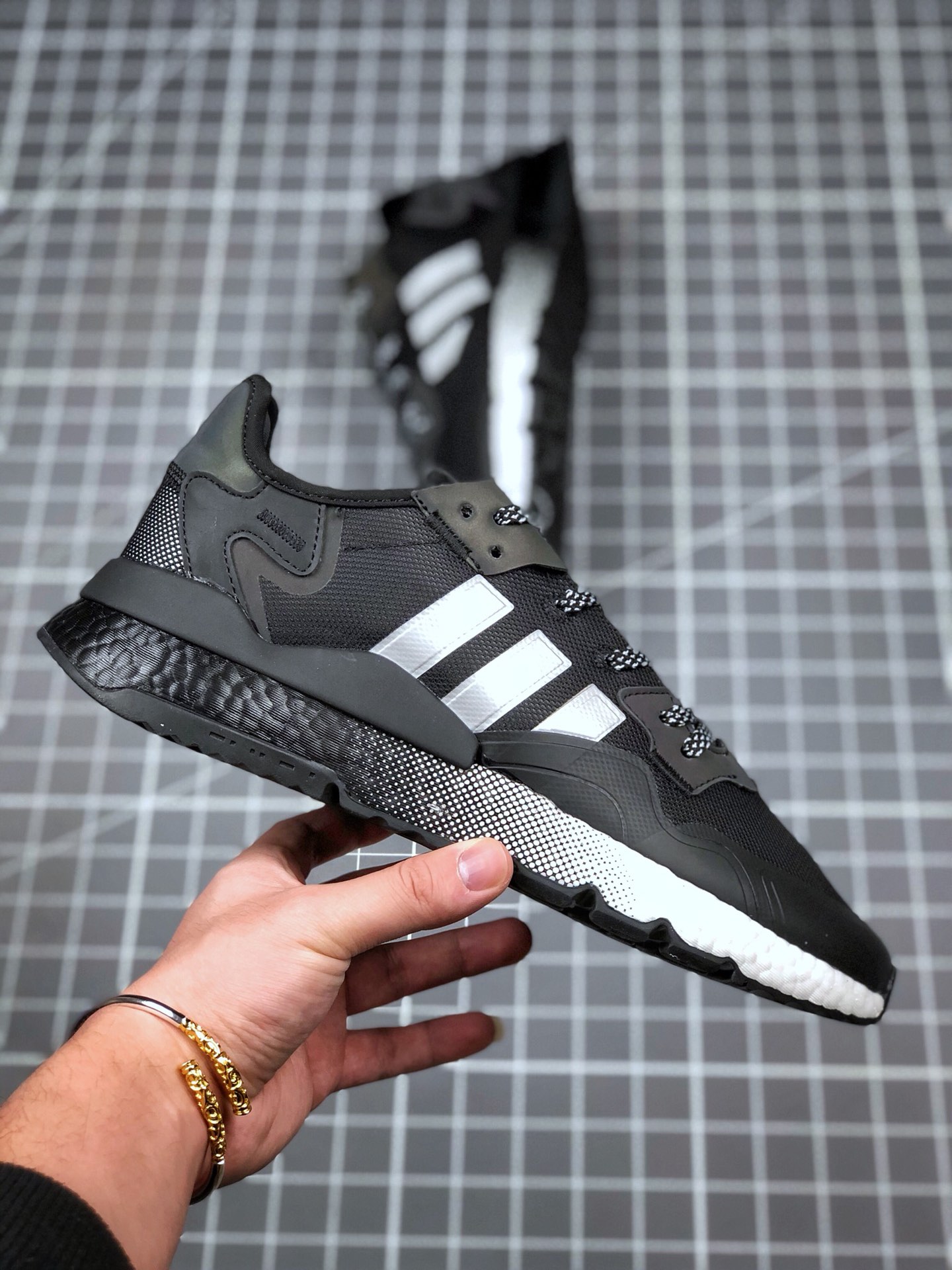 190 公司级 巴斯夫真爆 Adidas Nite Jogger 2019 Boost 三叶草串标 联名夜行者 EF5421