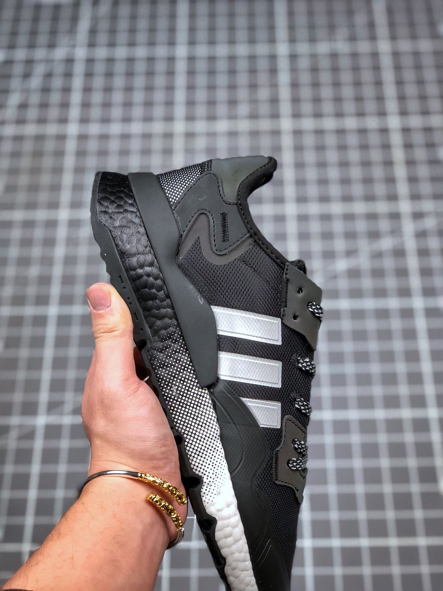 190 公司级 巴斯夫真爆 Adidas Nite Jogger 2019 Boost 三叶草串标 联名夜行者 EF5421