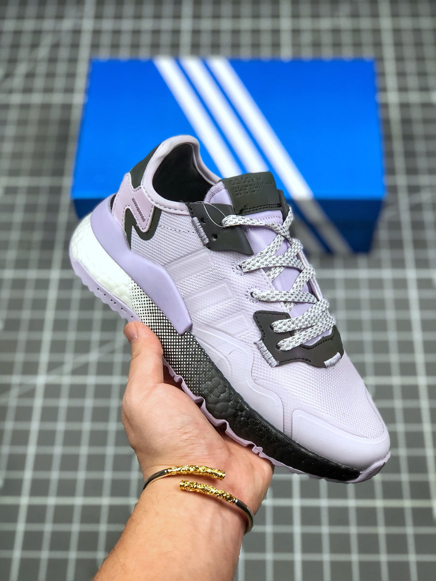 190 公司级 巴斯夫真爆 Adidas Nite Jogger 2019 Boost 三叶草串标 联名夜行者  EF5421