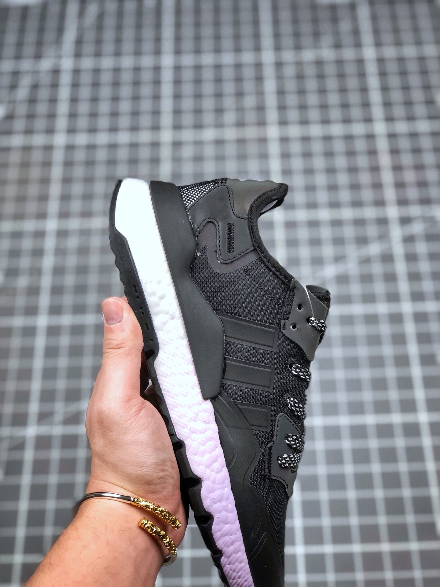 190 公司级 巴斯夫真爆 Adidas Nite Jogger 2019 Boost 三叶草串标 联名夜行者  EF5421