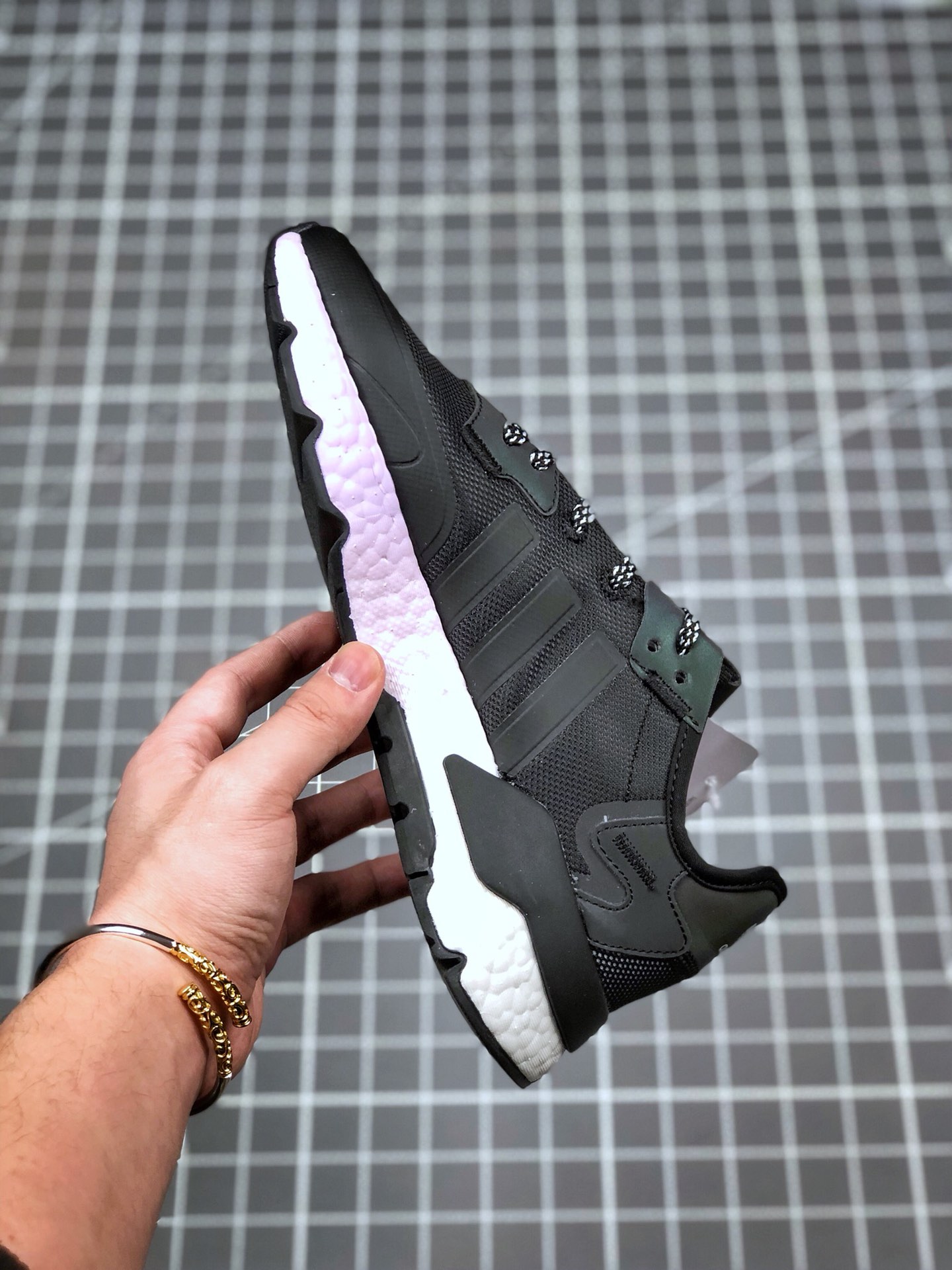 190 公司级 巴斯夫真爆 Adidas Nite Jogger 2019 Boost 三叶草串标 联名夜行者  EF5421