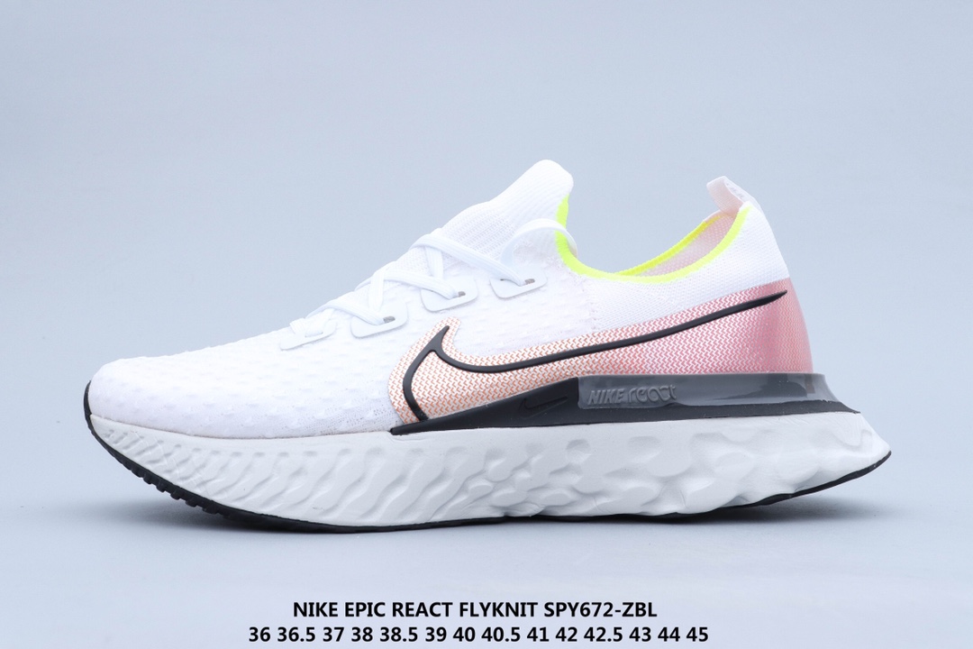 160 公司级 Nike Epic React Flyknit 瑞亚 新全 系列编织透气休闲运动 步跑 鞋 CD4371-101