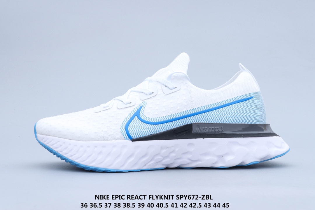 160 公司级 Nike Epic React Flyknit 瑞亚 新全 系列编织透气休闲运动 步跑 鞋 CD4371-101