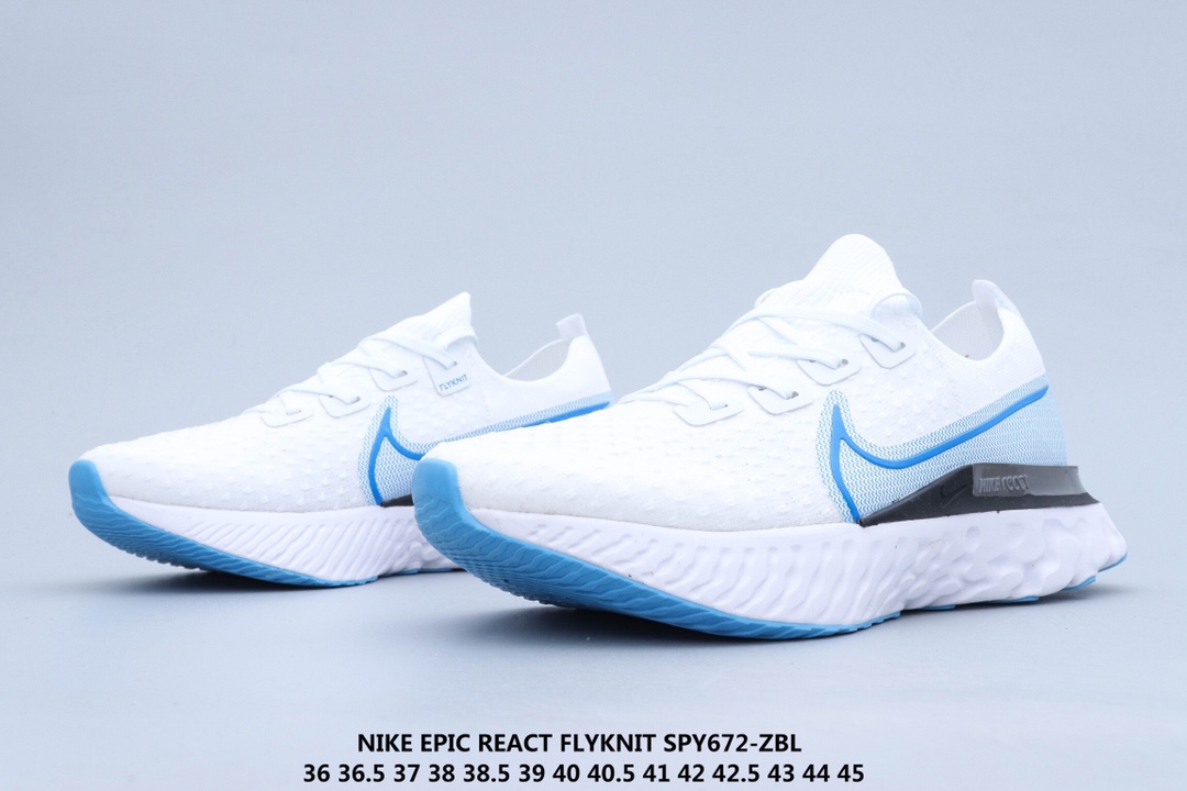 160 公司级 Nike Epic React Flyknit 瑞亚 新全 系列编织透气休闲运动 步跑 鞋 CD4371-101