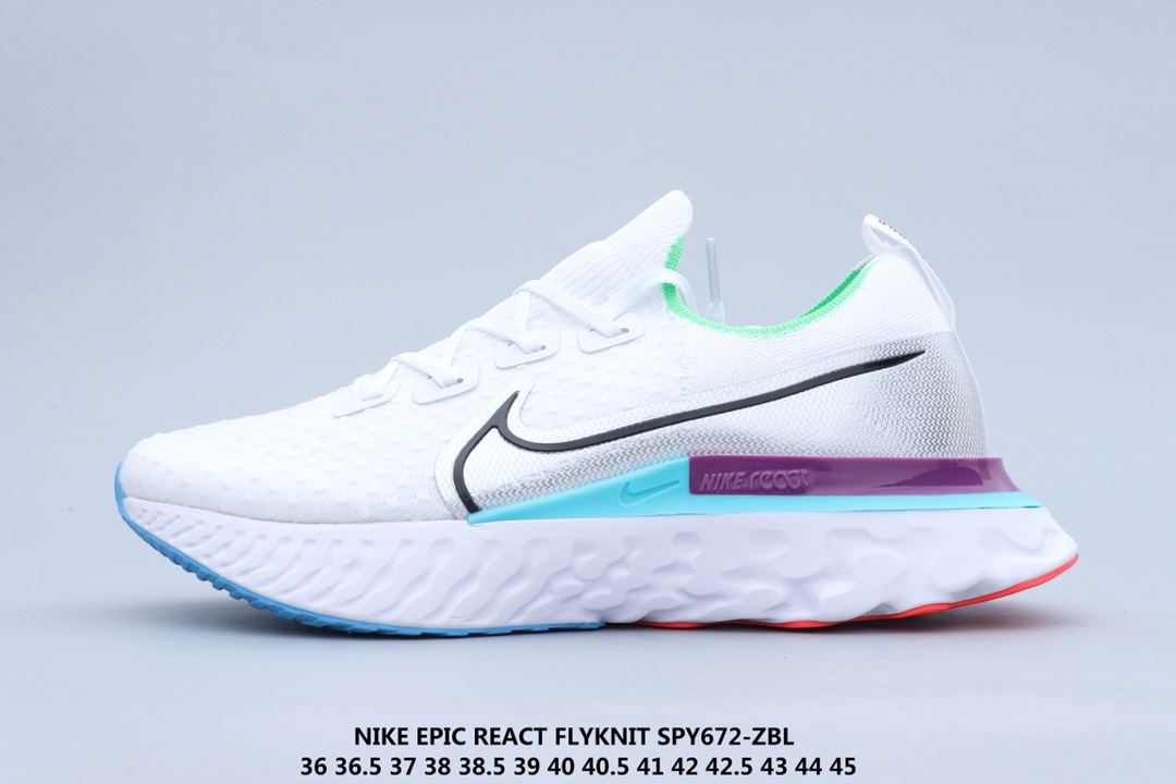 160 公司级 Nike Epic React Flyknit 瑞亚 新全 系列编织透气休闲运动 步跑 鞋 CD4371-101