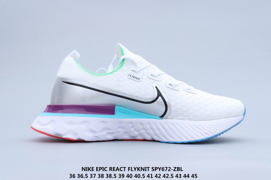 160 公司级 Nike Epic React Flyknit 瑞亚 新全 系列编织透气休闲运动 步跑 鞋 CD4371-101
