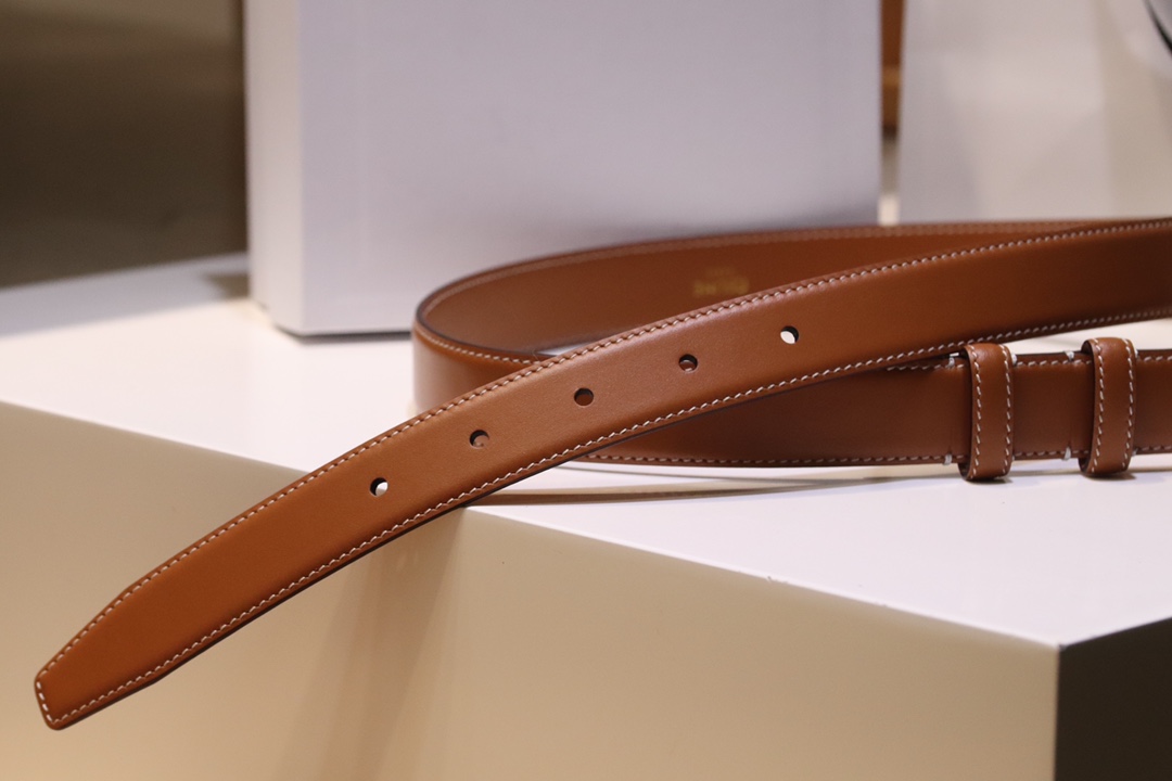 Celine Zeline Spring Belt: Original Design, Gold Buttons, Italian Calves, 2.5 Width. - 图片 8