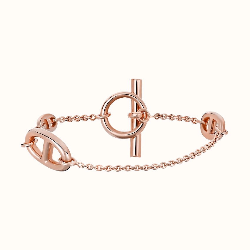 NO:102162,Faranandole pig nose bracelet about 6.5g platinum/rose gold, Hermes bracelet, hermes, bracelet19860909Farandole猪鼻子手链 约6.5g白金/玫金,爱马仕手链,hermes,bracelet,Jewelry