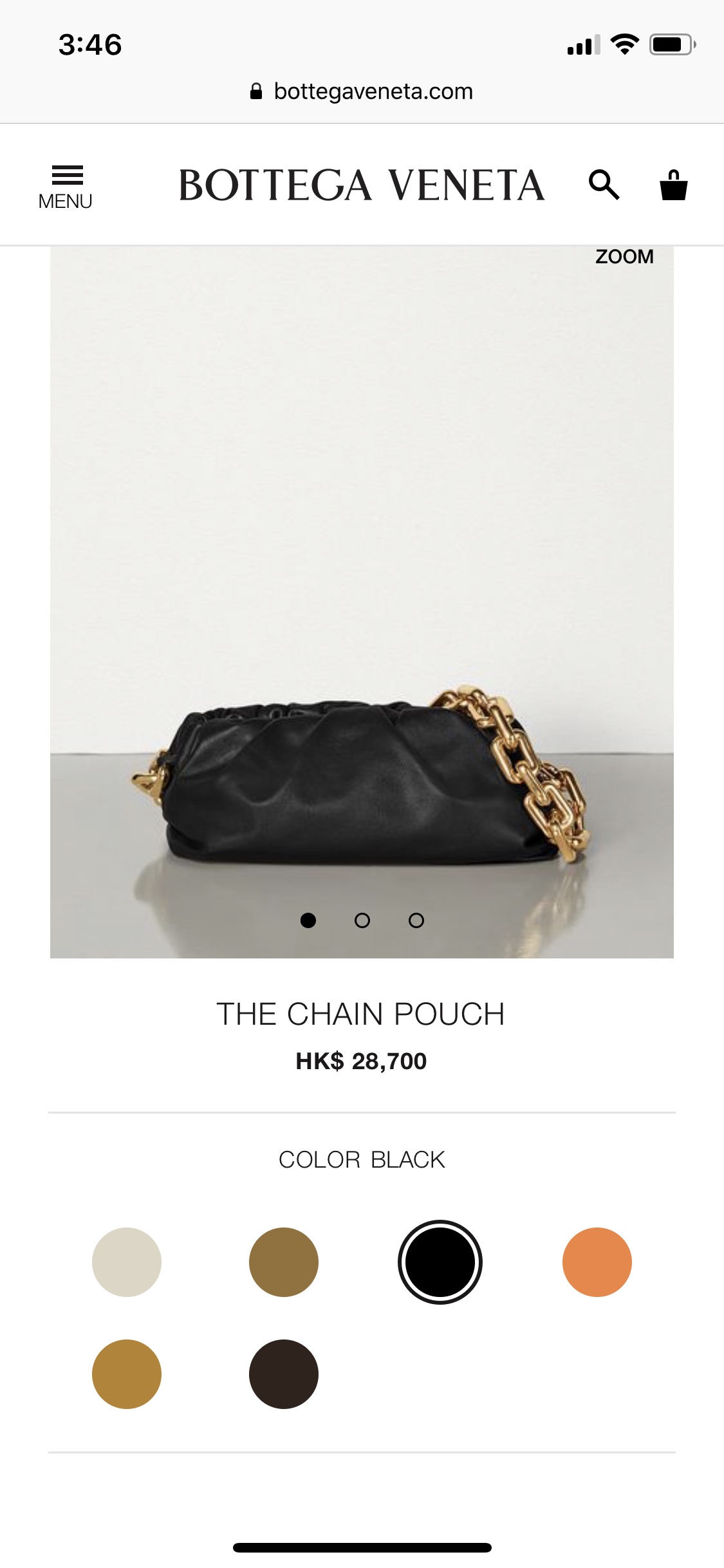Bottega Veneta ๐๐๐ ๐พ๐๐ผ๐๐ ๐๐๐๐พ๐ 31CM BAG 620230้ป่ฒ/้้พ