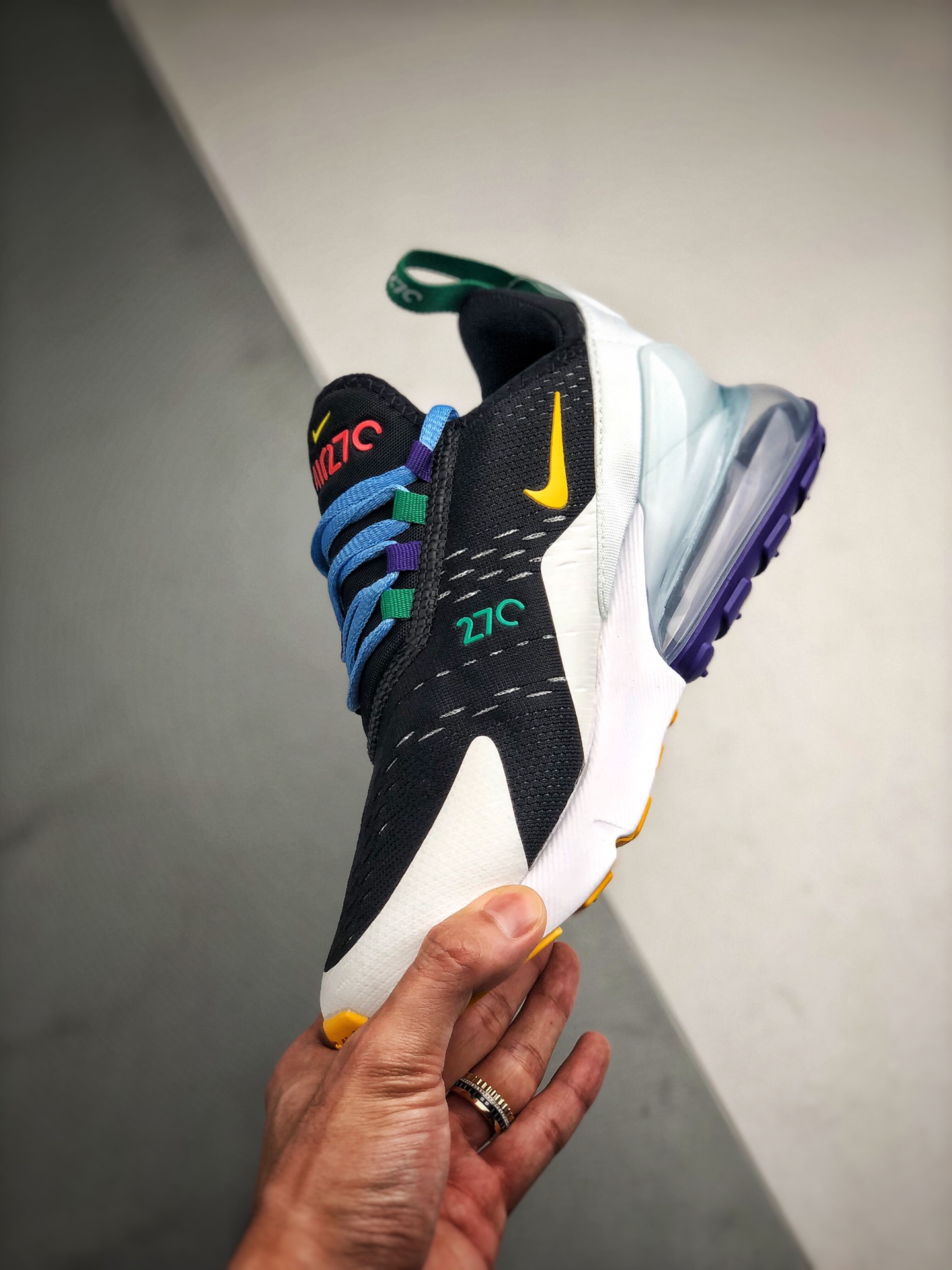 210 AirMax 270 白黑蓝 3M反光 AH8050-012