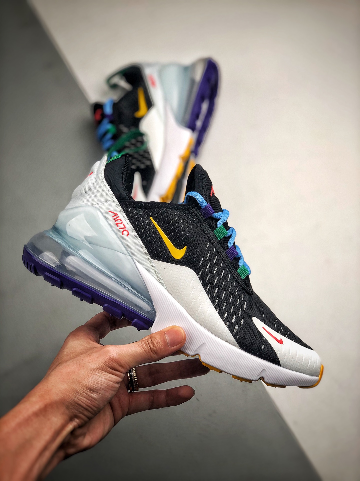 210 AirMax 270 白黑蓝 3M反光 AH8050-012