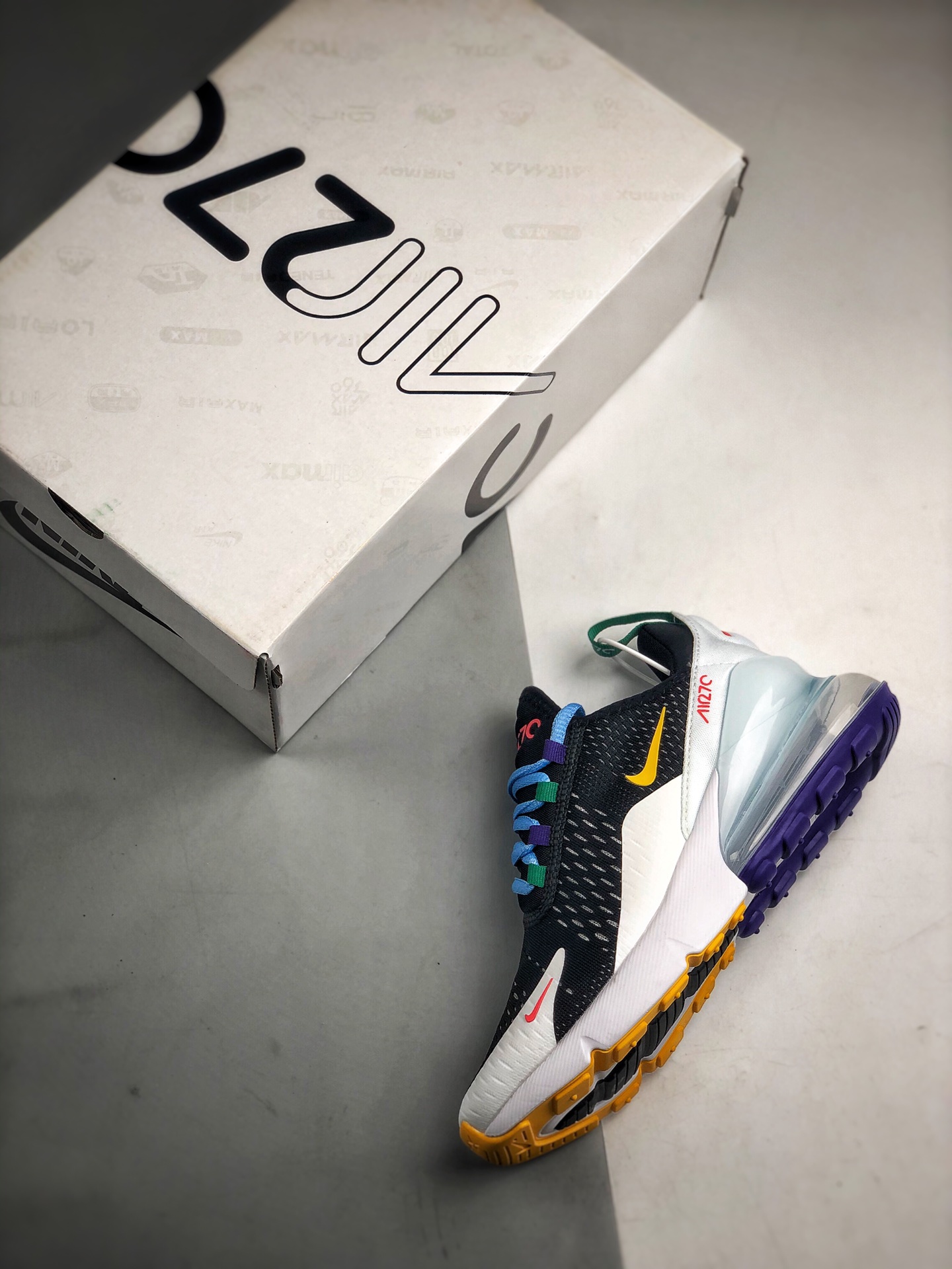 210 AirMax 270 白黑蓝 3M反光 AH8050-012