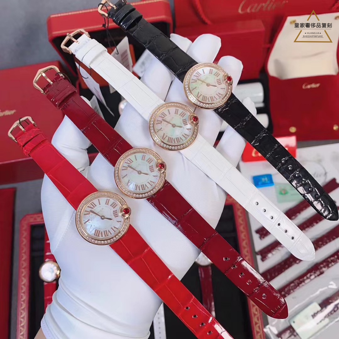 Cartier 最美白气球腕表，多种颜色选择，镶钻和没有镶钻的都有