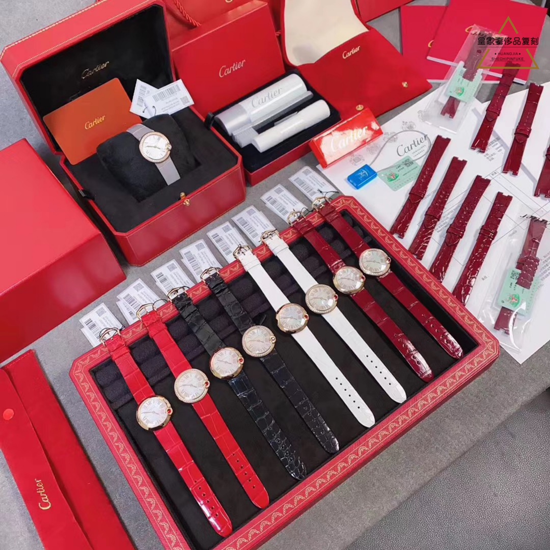 Cartier 最美白气球腕表，多种颜色选择，镶钻和没有镶钻的都有