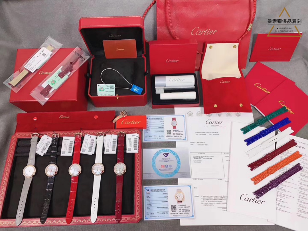 Cartier 最美白气球腕表，多种颜色选择，镶钻和没有镶钻的都有
