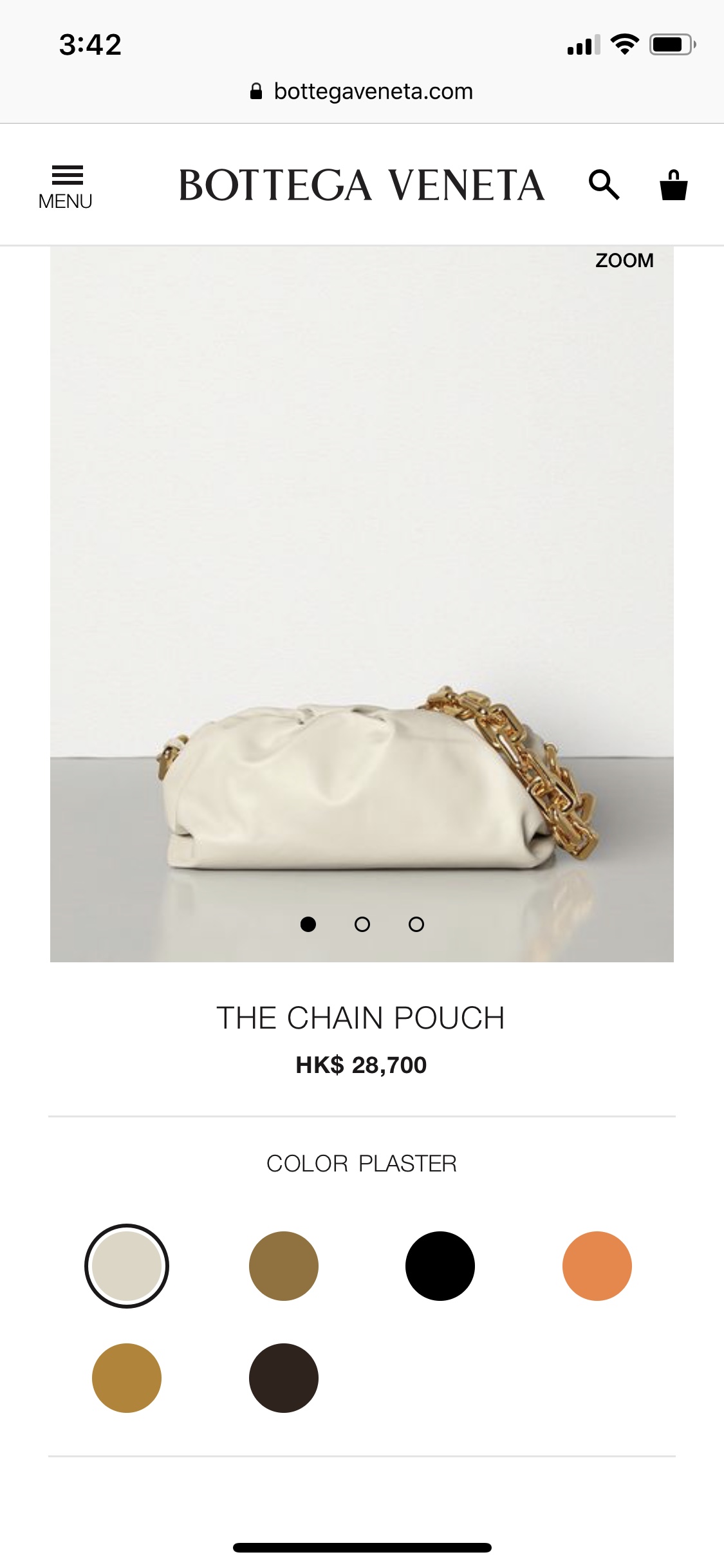 Bottega Veneta ๐๐๐ ๐พ๐๐ผ๐๐ ๐๐๐๐พ๐ 31CM BAG 620230็ฝ่ฒ/้้พ