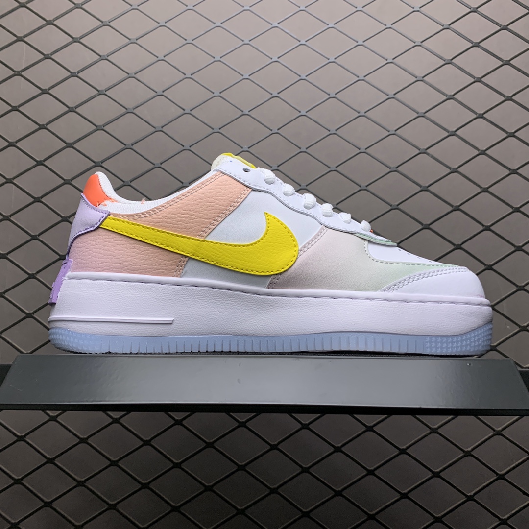 220 新版本  Nike Air Force 1 Shadow 解构系列 CW2630-141 空军一号低帮休闲板鞋