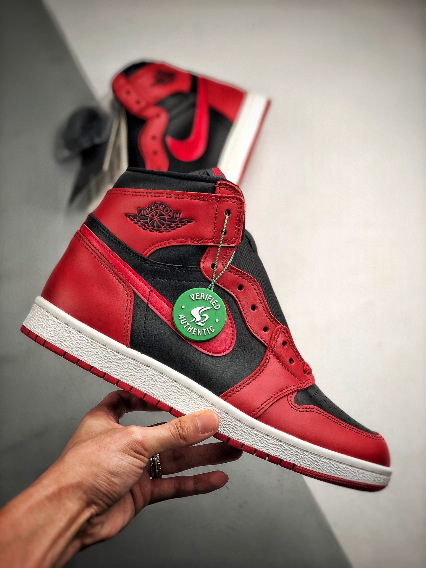 550 Air Jordan 1 High'85”Varsity Red” S2纯原生产出品 反转黑红