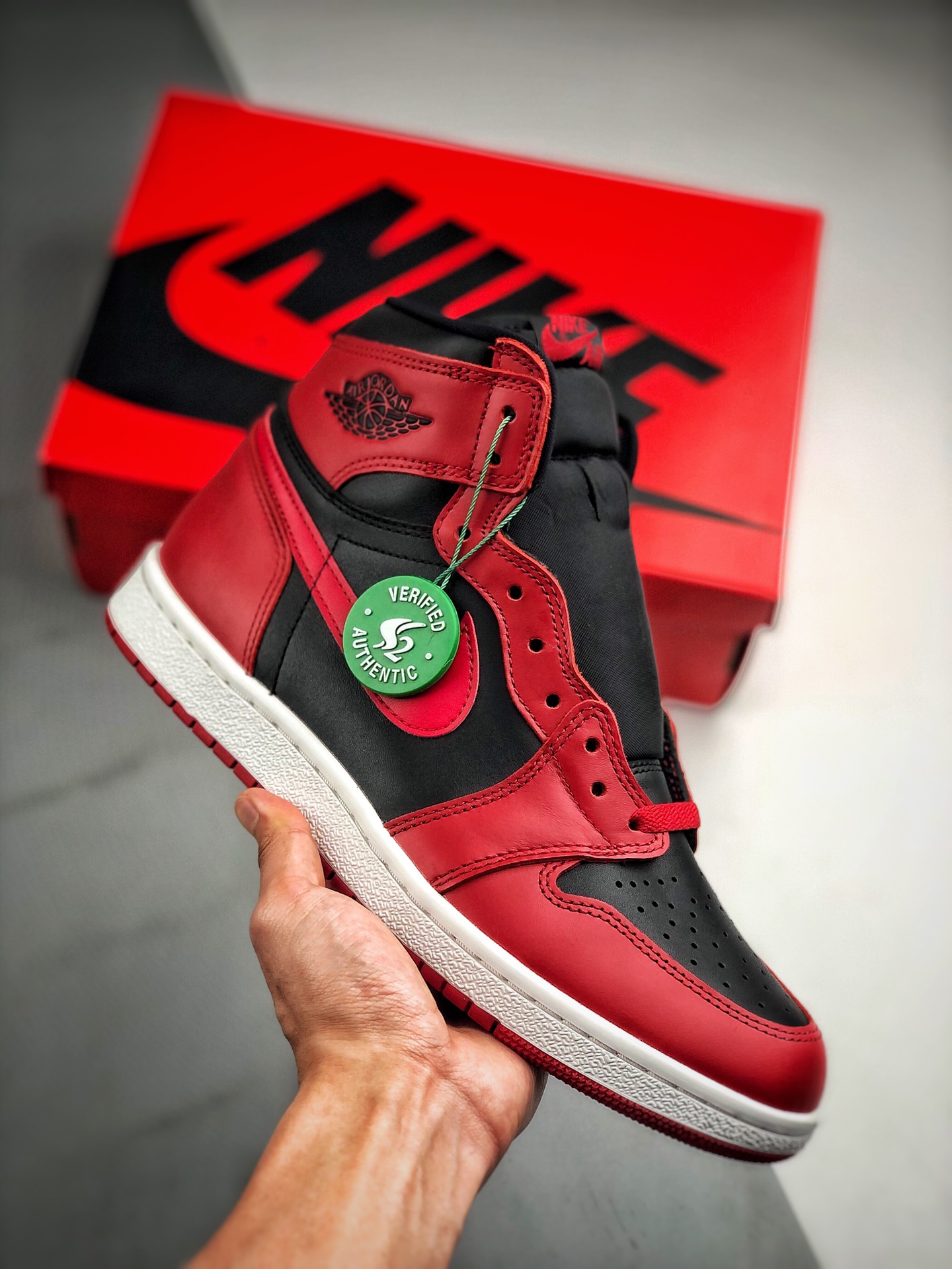 550 Air Jordan 1 High'85”Varsity Red” S2纯原生产出品 反转黑红