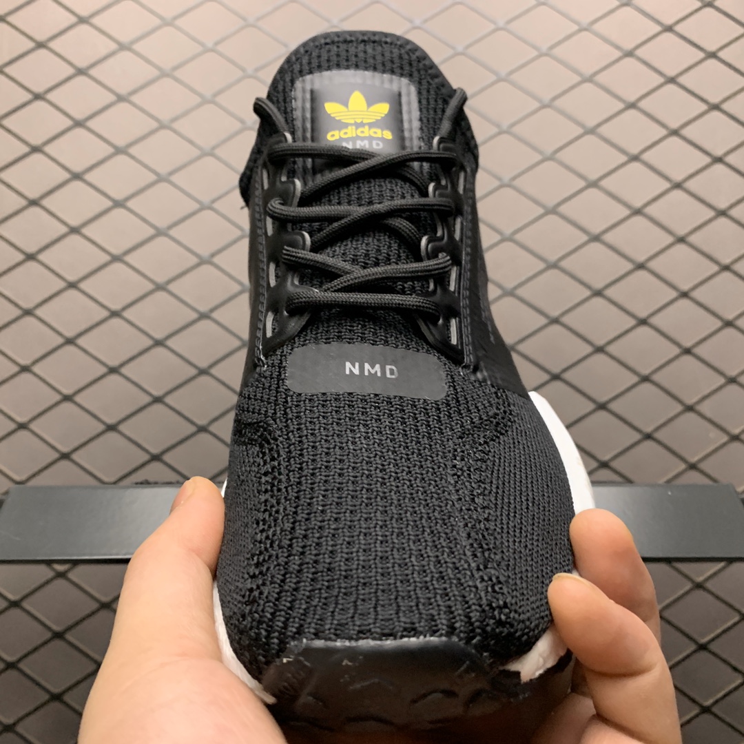 190 Adidas 阿迪达斯 NMD_R1 V2 Boost 爆米花超弹中底 FW6412 针织网面休闲跑步鞋