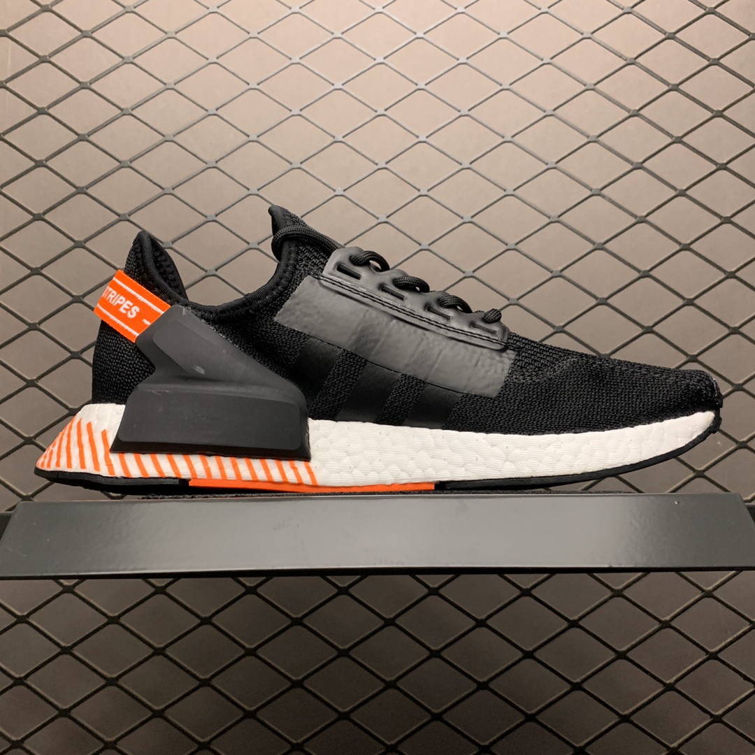 190 Adidas 阿迪达斯 NMD_R1 V2 Boost 爆米花超弹中底 FW6412 针织网面休闲跑步鞋