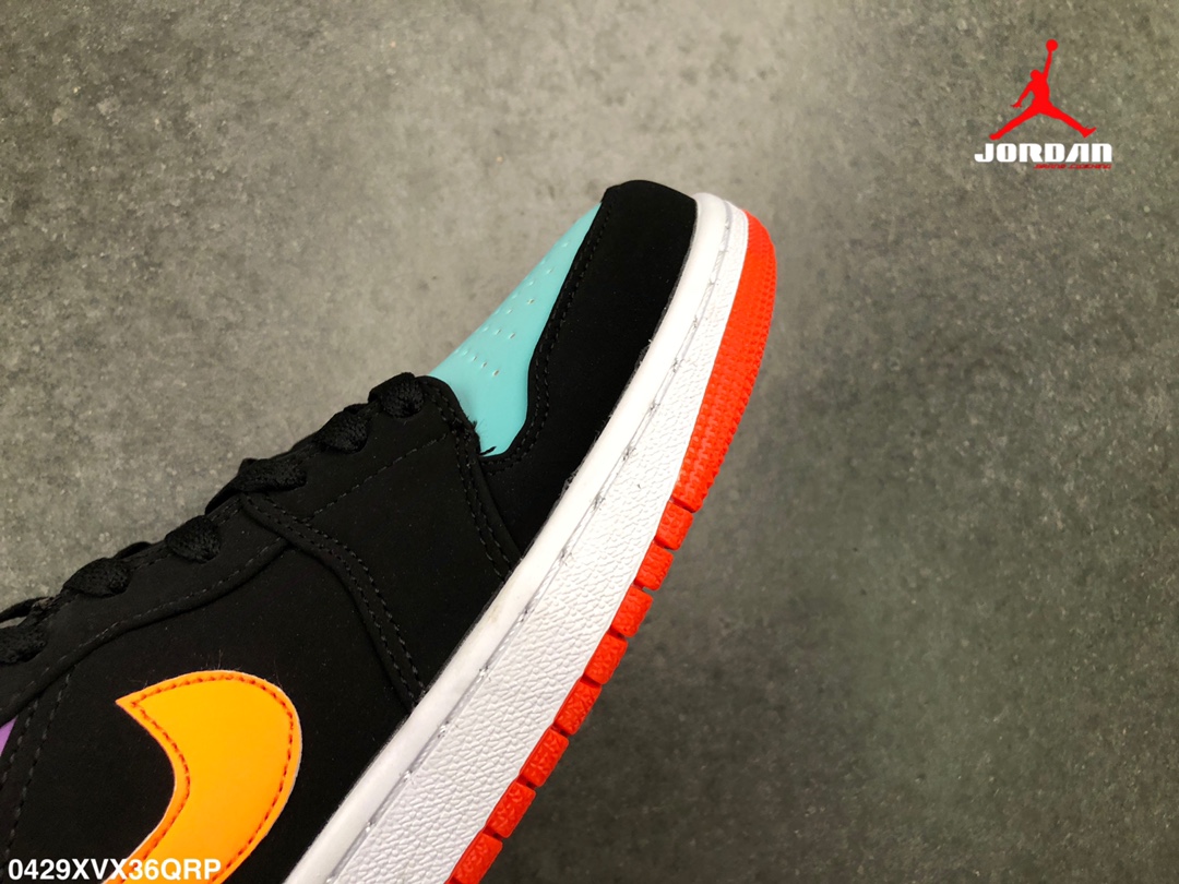 集图150耐克 真标带半码 头层皮 乔丹一代AJ1 复活节 皮面 低帮 板鞋 NIKE AIR JORDAN 1 LOW