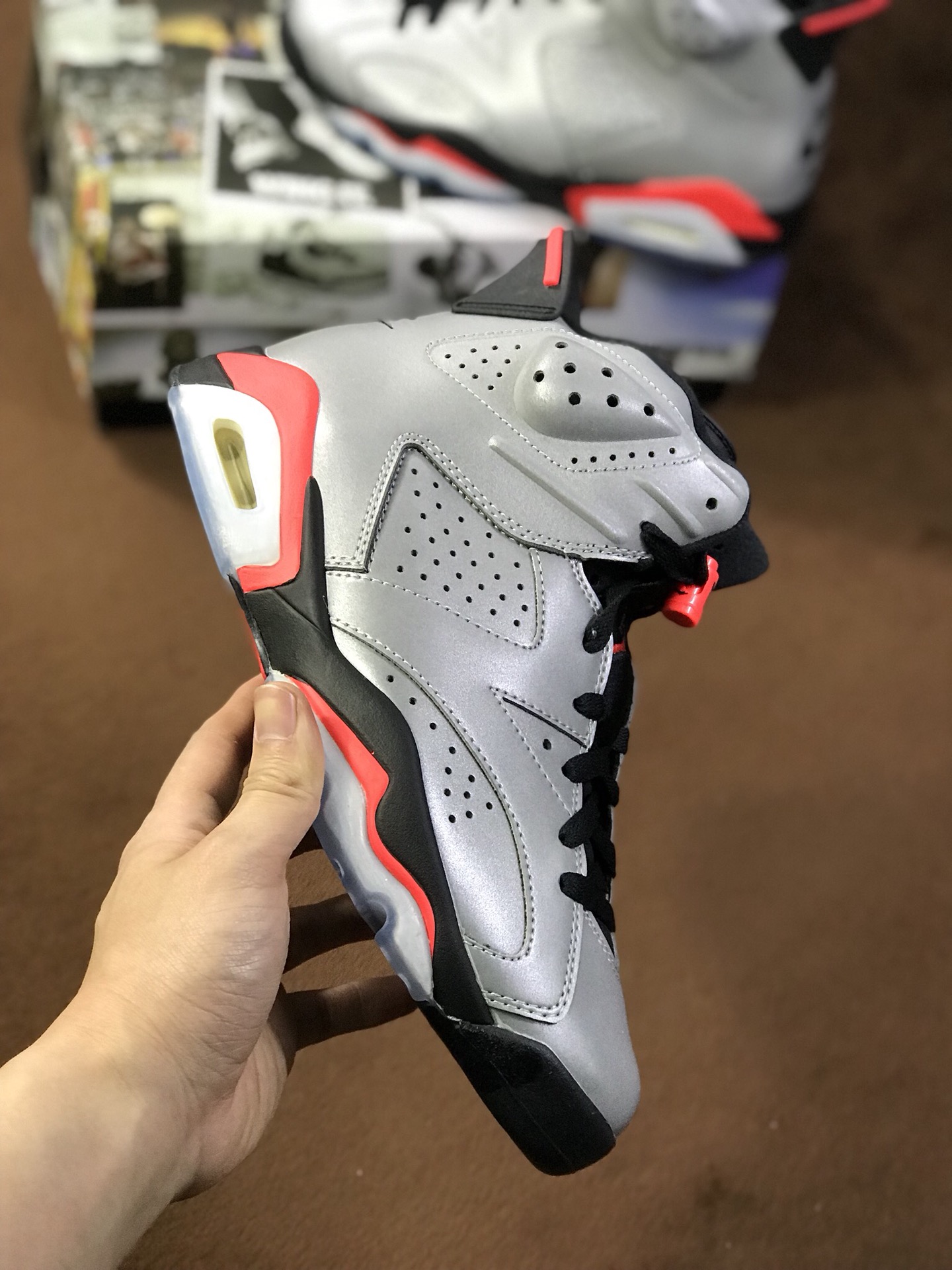 特价  250 Air Jordan 6 JSP Reflective Silver AJ6银灰3M反光  CI4072-001