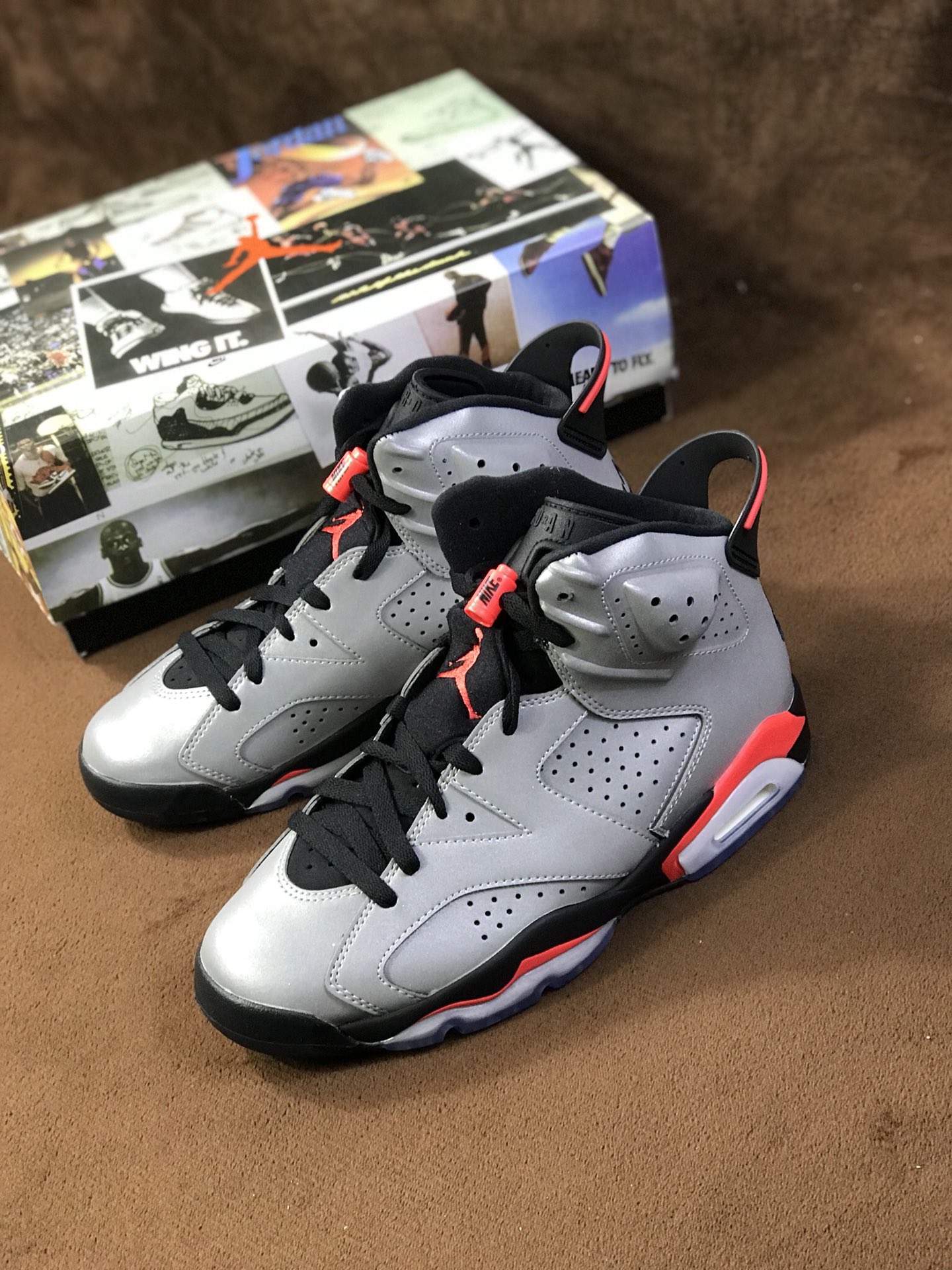 特价  250 Air Jordan 6 JSP Reflective Silver AJ6银灰3M反光  CI4072-001