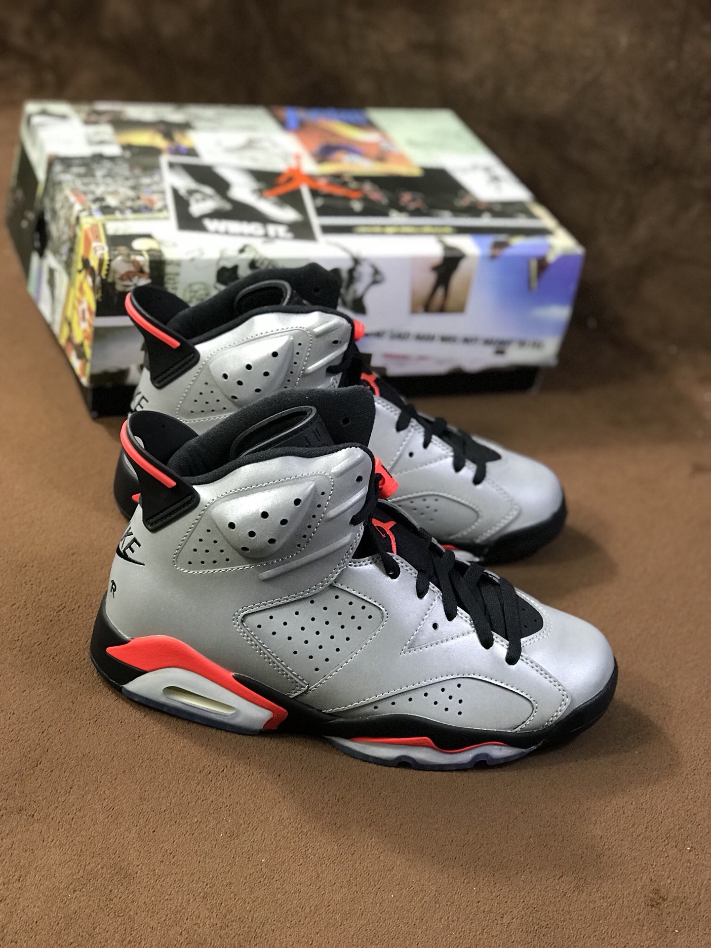 特价  250 Air Jordan 6 JSP Reflective Silver AJ6银灰3M反光  CI4072-001