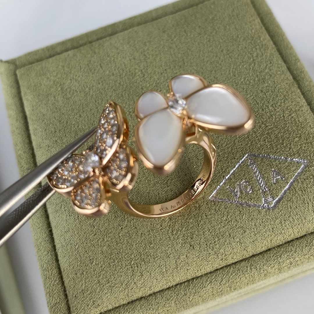 Van Cleef & Arpels VCA高级贝母蝴蝶戒指 款式都在这 高级美，高端品质首饰控可以入 戴一辈子的款