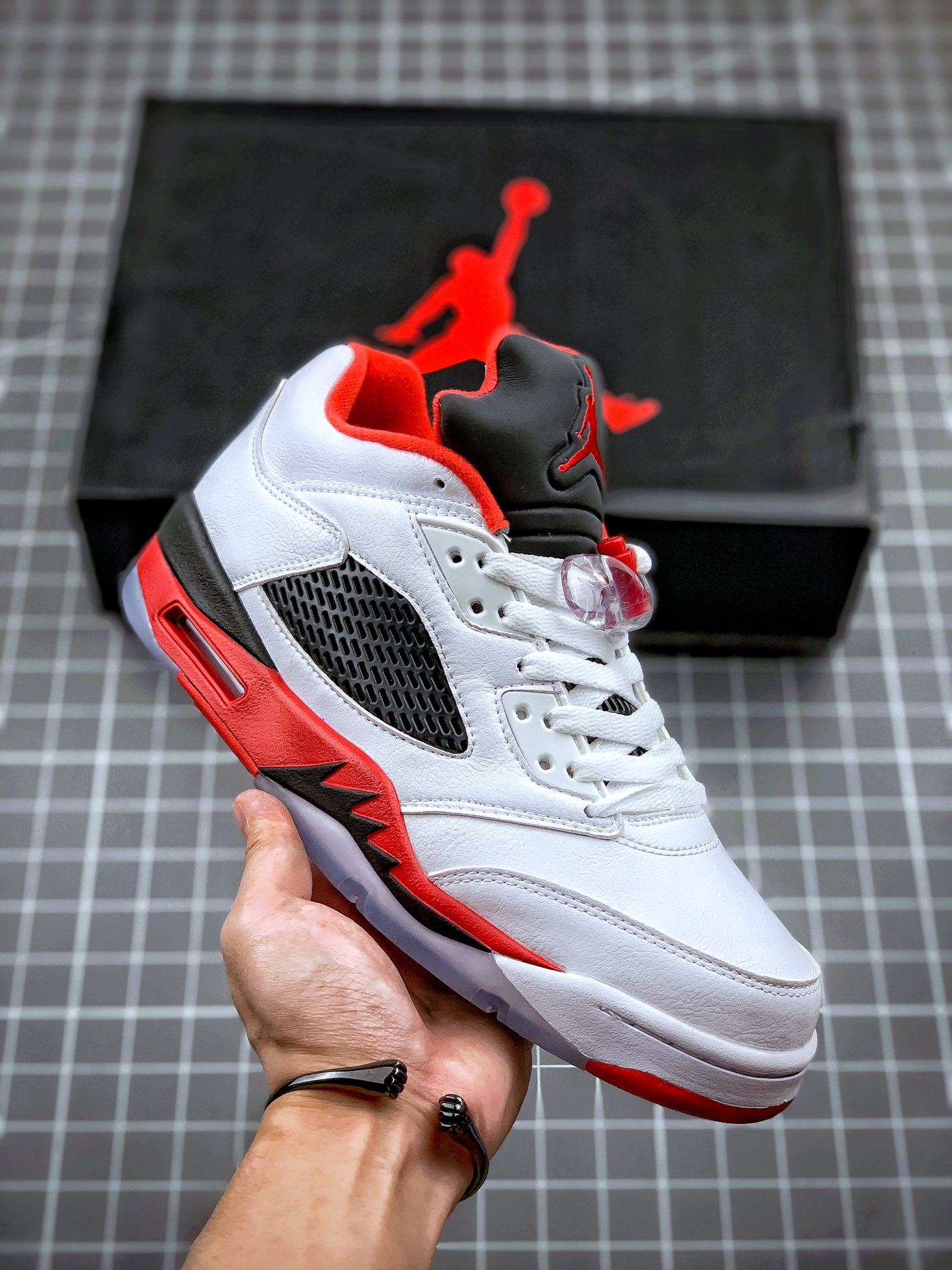 280 Air Jordan 5 Retro Low 火焰白红 官方314338-101