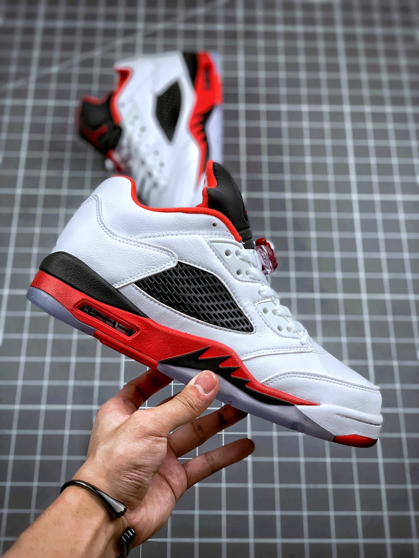 280 Air Jordan 5 Retro Low 火焰白红 官方314338-101