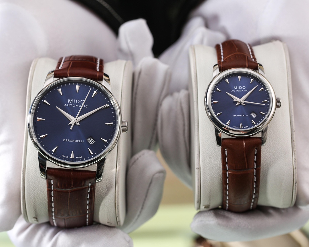 Mido Couple Watch: Swiss Stone Core 316L Steel Crust, Elegant Design for Women - 图片 6