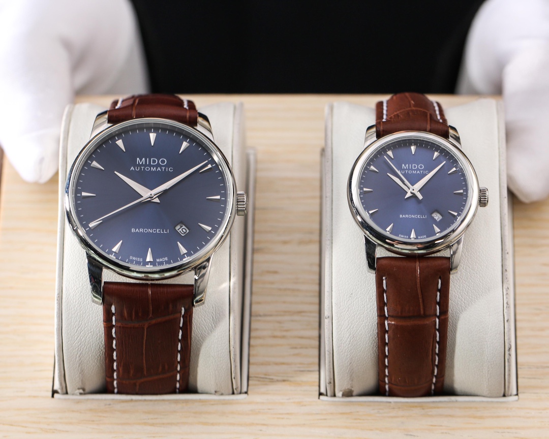 Mido Couple Watch: Swiss Stone Core 316L Steel Crust, Elegant Design for Women - 图片 2
