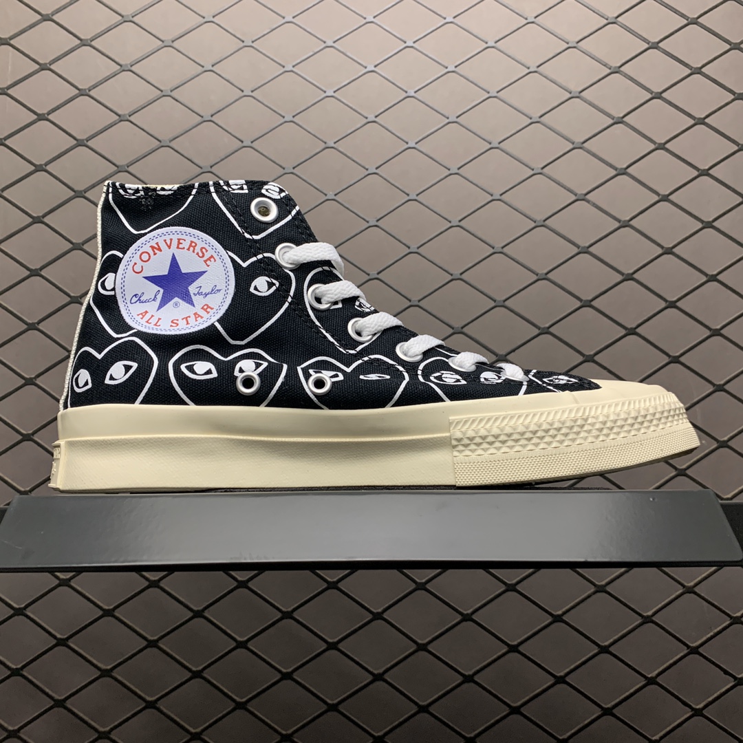 150 CDG x Converse 匡威 川久保玲CDG PLAY 联名帆布高帮休闲板鞋